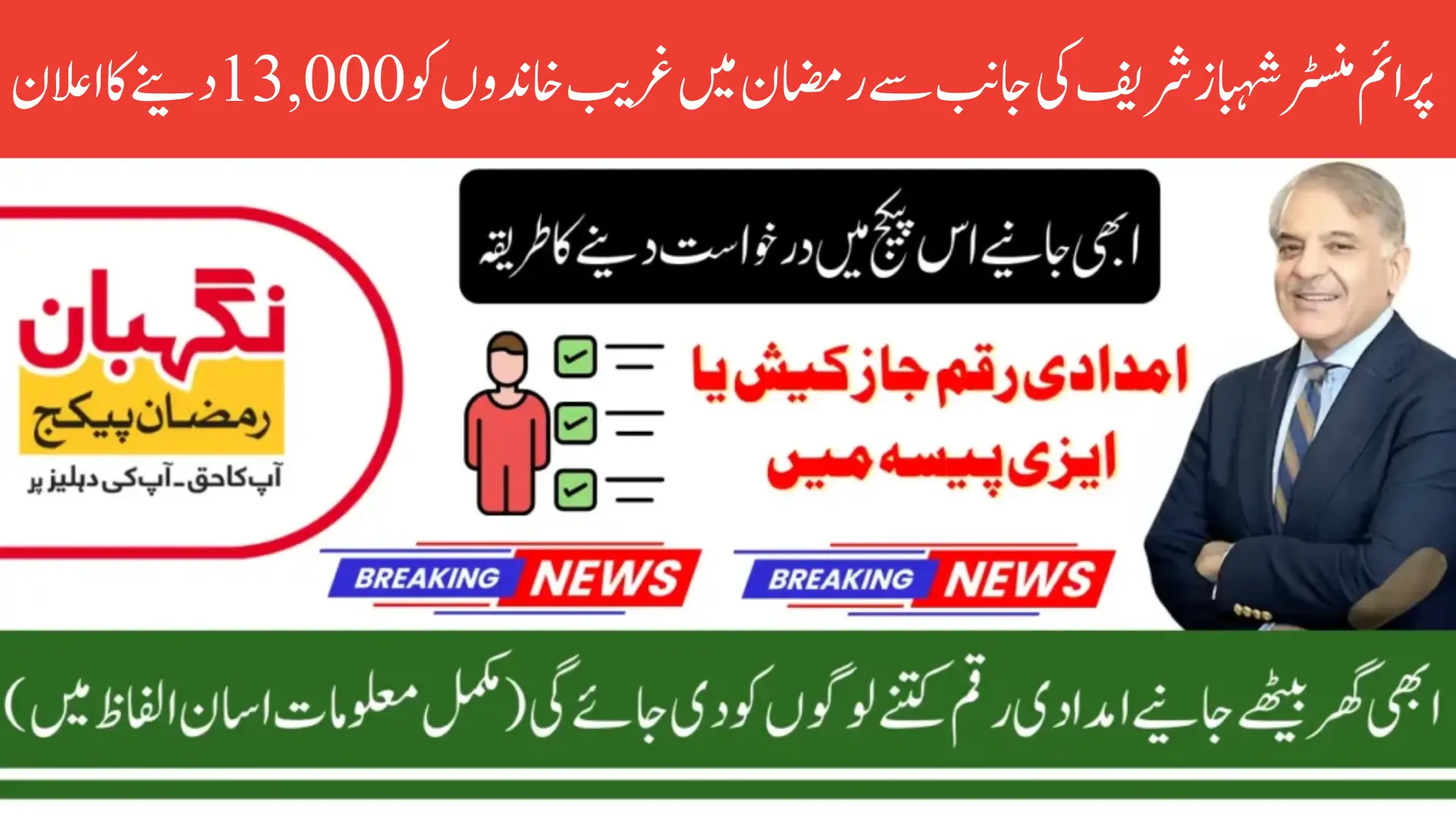 How To Verify Payment 13000 Of 9999 Ramzan Package By Shahbaz Sharif Know In Details