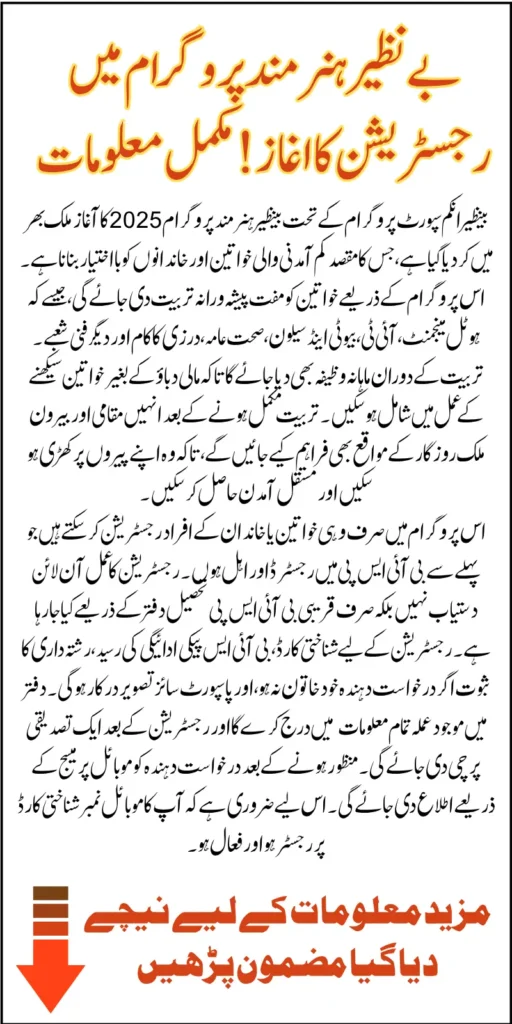 BISP 8171 Hunarmand 2025 Online Registration Begins Know Step-By-Step Process For Unregistered Beneficiaries