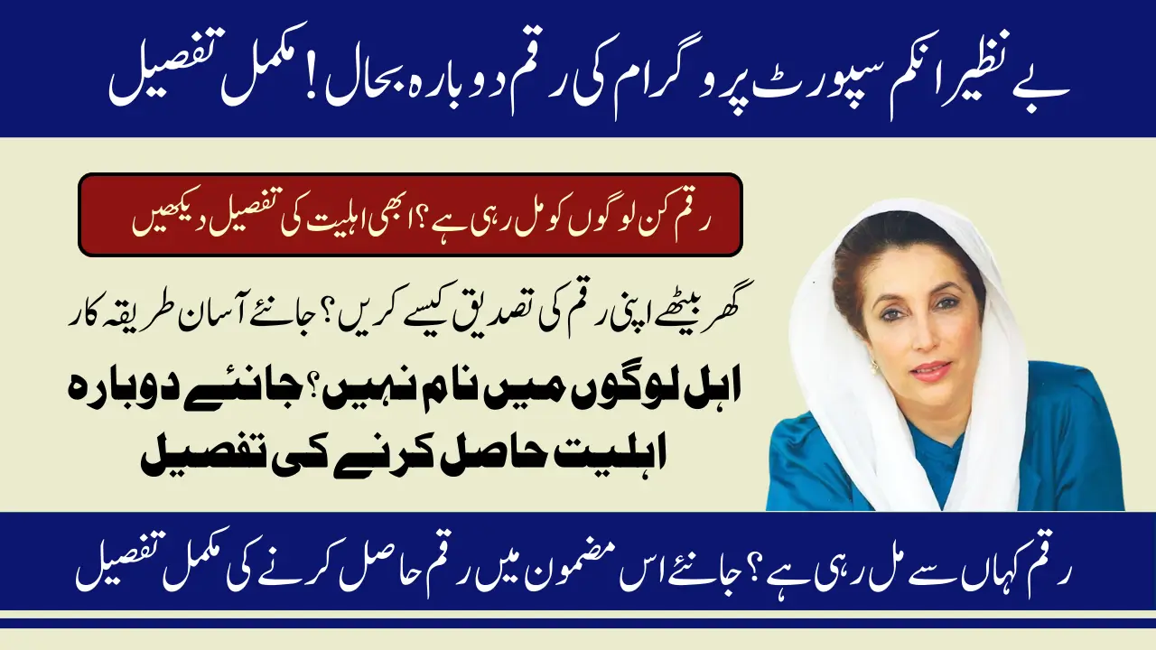 BISP Payment Resumption November 2025 New Phase For 13500 Check CNIC Details