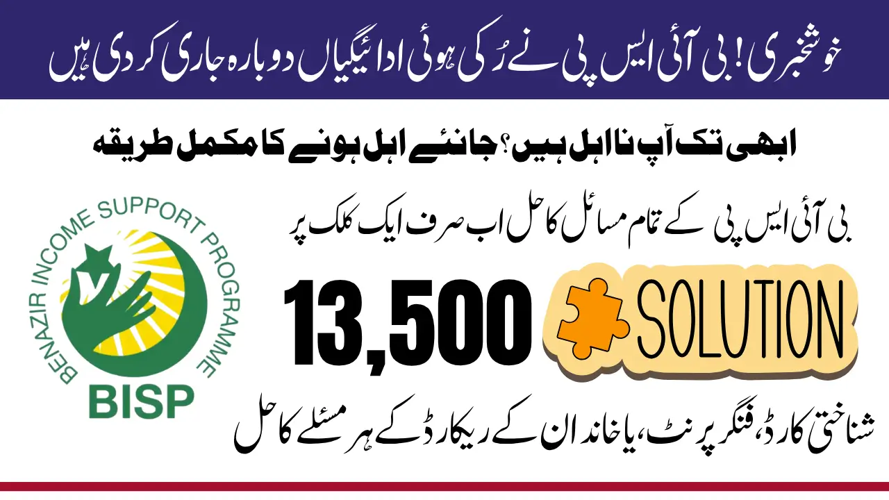 Complete Guide To Fix 8171 BISP Payment Issues 2025 And Receive Your Rs 13500 Without Delays