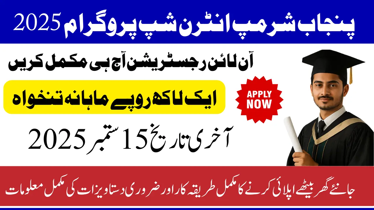 Punjab Muzaffargarh 100000 Stipend Internship 2025 Application Form For Online Application Know Requirements