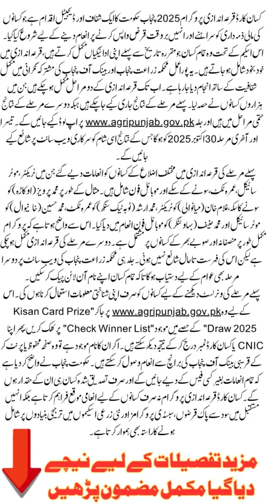 Kisan Card Qurandazi Status Check Online Method – Latest Updates & Winner List for Phase 2 and 3 Lucky Draw