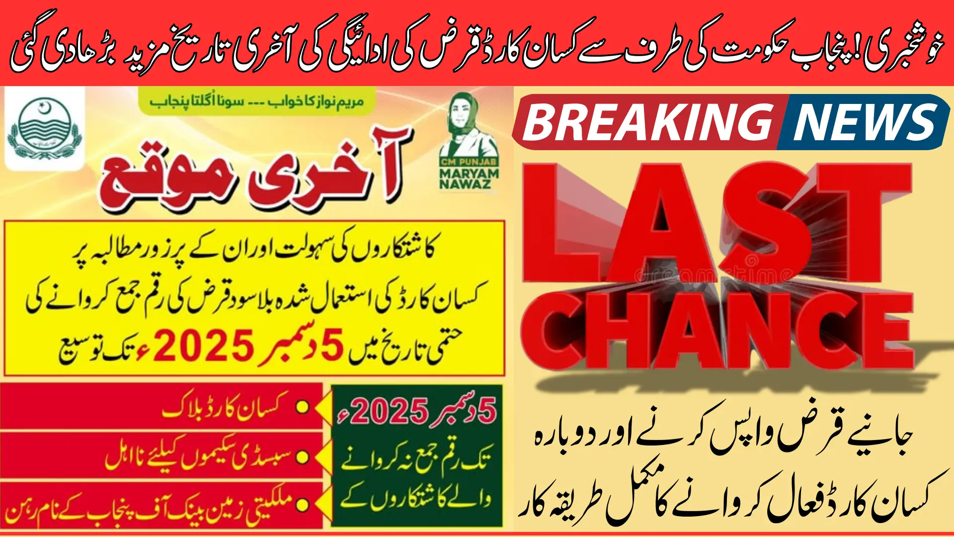 Good News! Once Again Kisan Card Dues Submission Last Date Extended To 5 December 2025 By Punjab Government