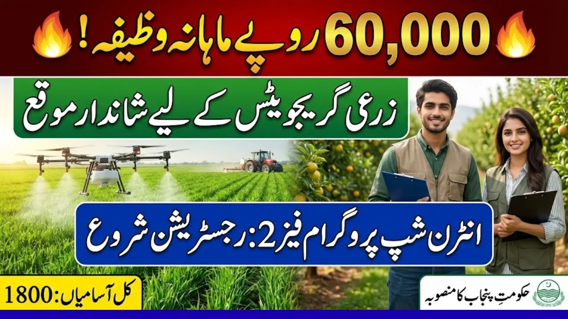 Agriculture Internship Program Phase 2 Registration Now Open To Select the 1800 Students For 60,000 Monthly Stipend