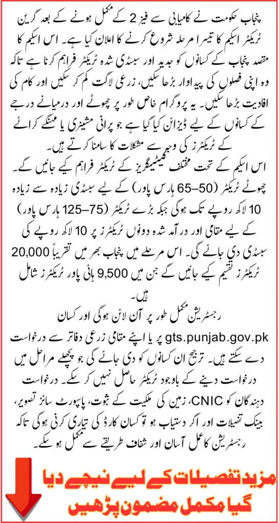 Good News! Punjab Government Launching Green Tractor Program Phase III Soon For Farmers 2025-26