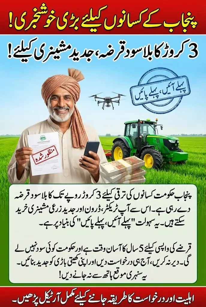 First to Apply, First to Get: Claim Your 3-Crore Interest-Free Agri-Loan Under Punjab High-Tech Program 2026 – Full Guide Inside