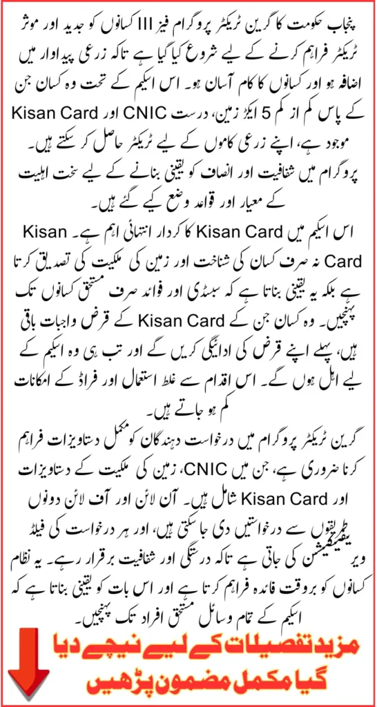 Green Tractor Program Phase III: Importance And Rules Of Kisan Card For Online And Offline Applications In 2026