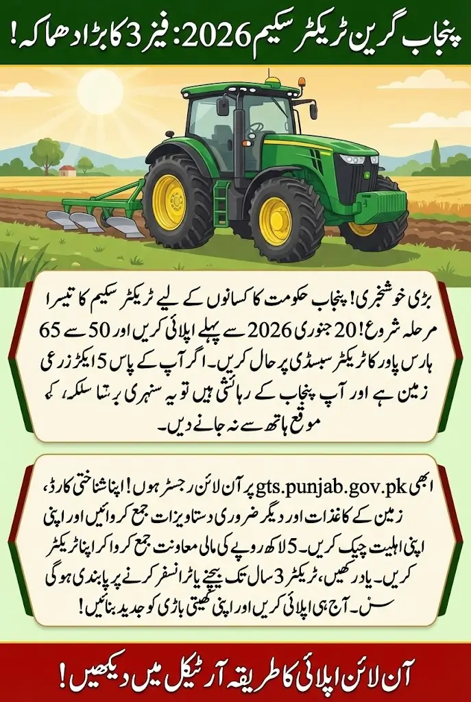 Punjab Government Announces Deadline For Green Tractor Scheme Phase 3 – Step-by-Step Application Method for 2026 Explained