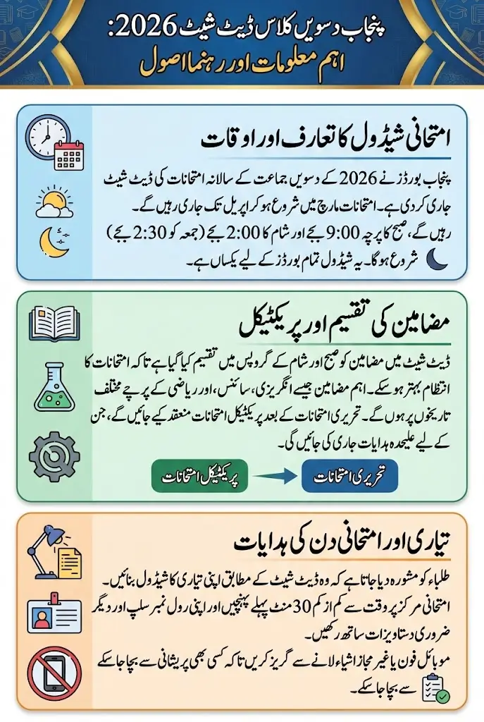 Punjab Class 10 Date Sheet 2026 Announced: Complete Matric Exam Schedule For Morning & Evening Sessions