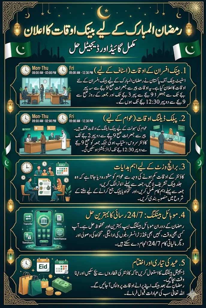 Bank Timing Ramzan 2026: Official Opening And Closing Schedule For All Banks in Pakistan Released Know Inside