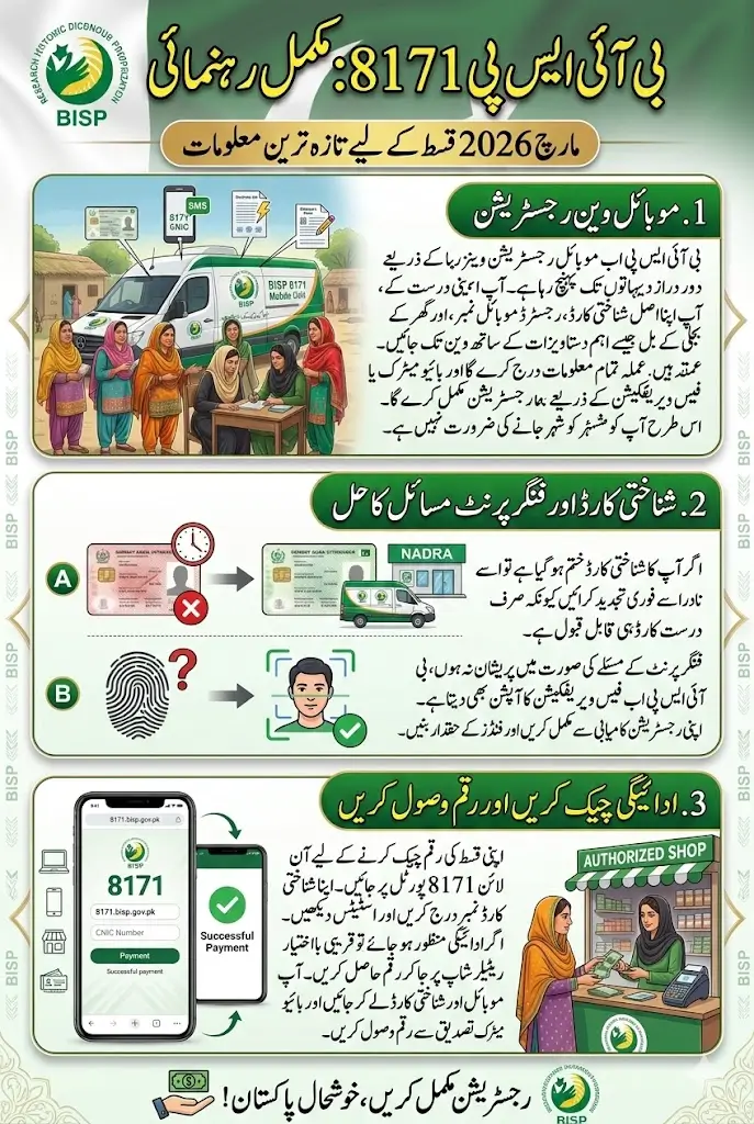 Not Receiving Payments? BISP 8171 Online Apply and CNIC Verification Method For March 2026